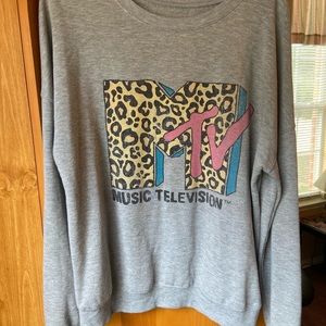 Light grey light weight MTV sweatshirt